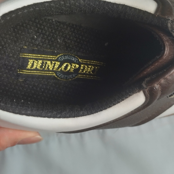 Dunlop Dry Classic Saddle Mens Leather Golf Shoes Size 9 M4750C White and Brown - Picture 6 of 16